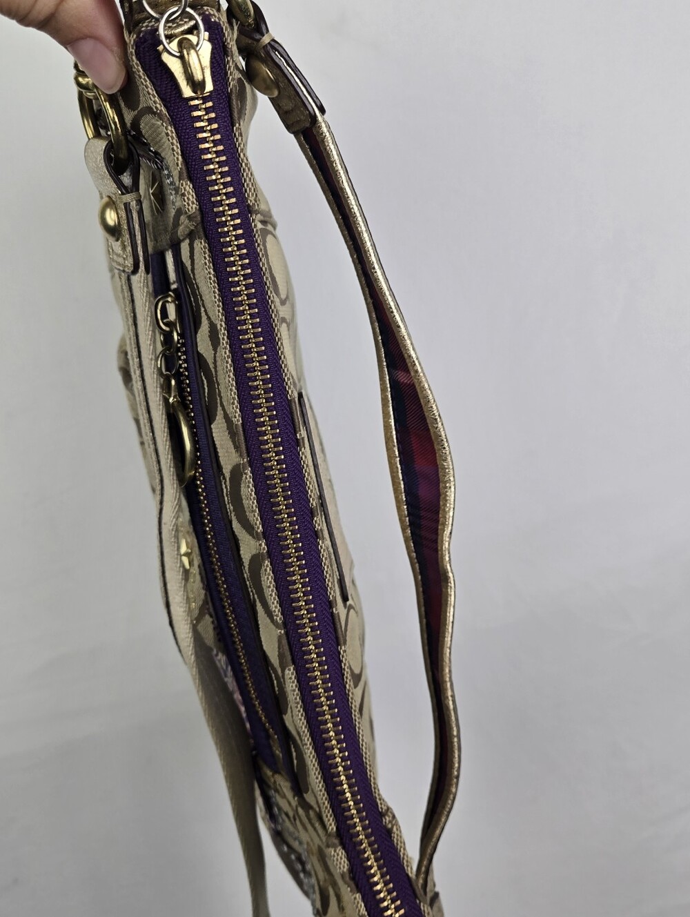 Coach Poppy Appliqué Khaki Signature 15880 Bag - Picture 15 of 16